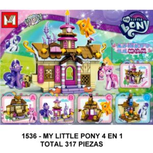 MY LITTLE PONY 4 EN 1 - TOTAL 317 PIEZAS - G2