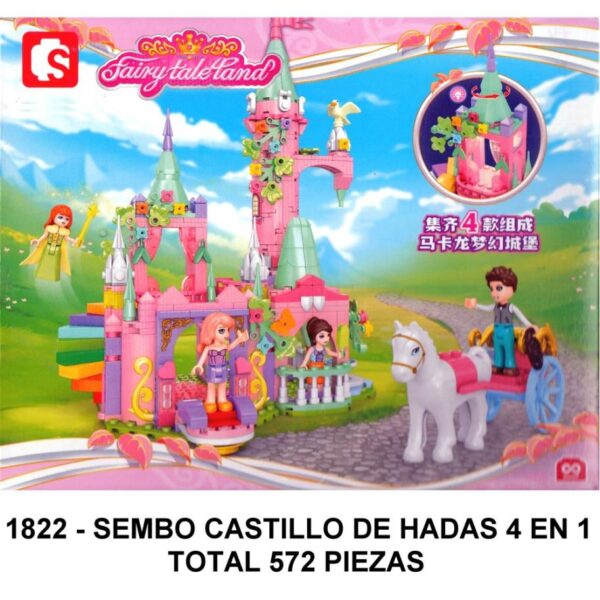 CASTILLO DE HADAS 4 EN 1 - TOTAL 572 PIEZAS - G5