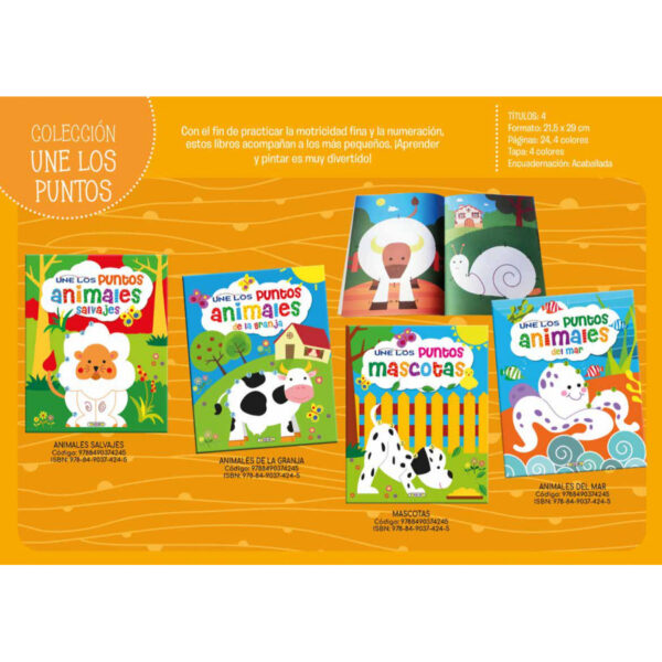 COLECCION UNE CON PUNTOS - ANIMALES - PRECIO X 4 TITULOS