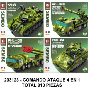 COMANDO ATAQUE 4 EN 1 - TOTAL 910 PIEZAS - E1