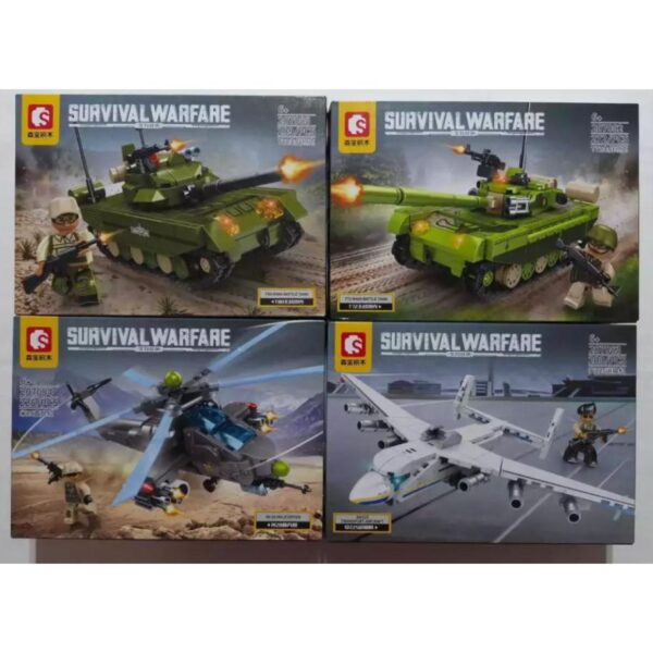 SET SURVIVAL WARFIRE 4 EN 1 - TOTAL 989 PIEZAS - PRECIO X MODELO - E4
