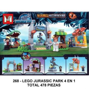 LEGO JURASSIC PARK 4 EN 1 - TOTAL 478 PIEZAS - G3