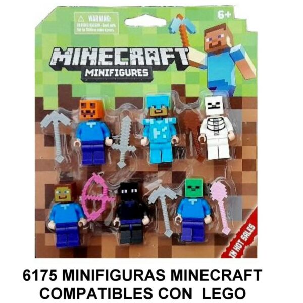 MINI LEGO MUÑECOS MINECRAFT BLISTER X 6