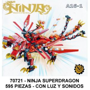 NINJA SUPERDRAGON 595 PIEZAS - LUZ Y SONIDOS - A5