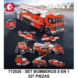 BOMBEROS 8 EN 1 - 327 PIEZAS - E3