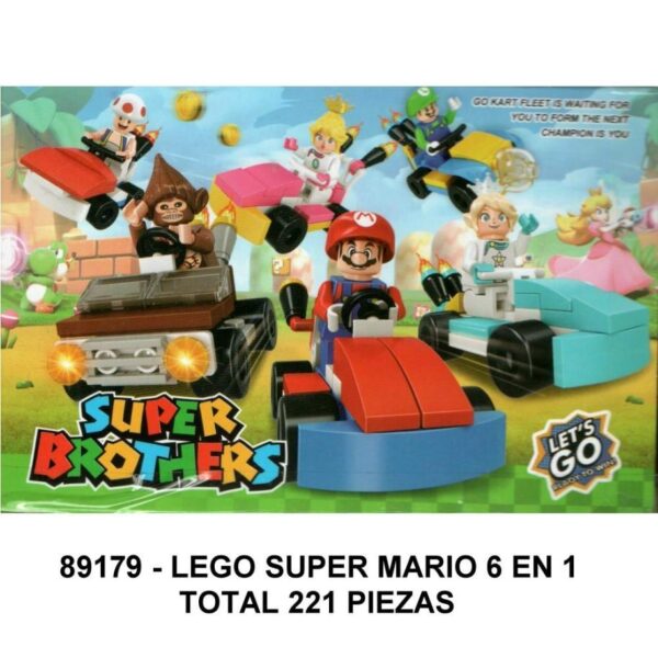 SUPER MARIO 6 EN 1 - TOTAL 221 PIEZAS - D4