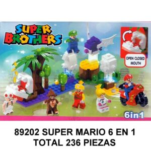 SUPER MARIO 6 EN 1 - TOTAL 236 PIEZAS - D4