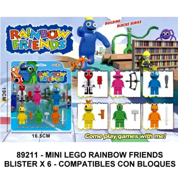 MINI LEGO MUÑECOS RAINBOW FRIENDS BLISTER X 6 - C2