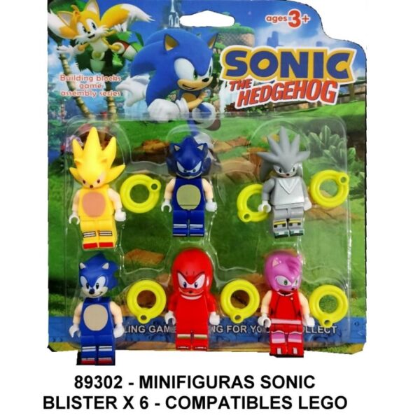 SONIC MINI LEGO BLISTER X 6 - BC4