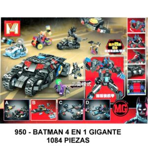 BATMAN 4 EN 1 - TOTAL 1084 PIEZAS - G4