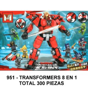 TRANSFORMERS 8 EN 1 - TOTAL 300 PIEZAS - B4