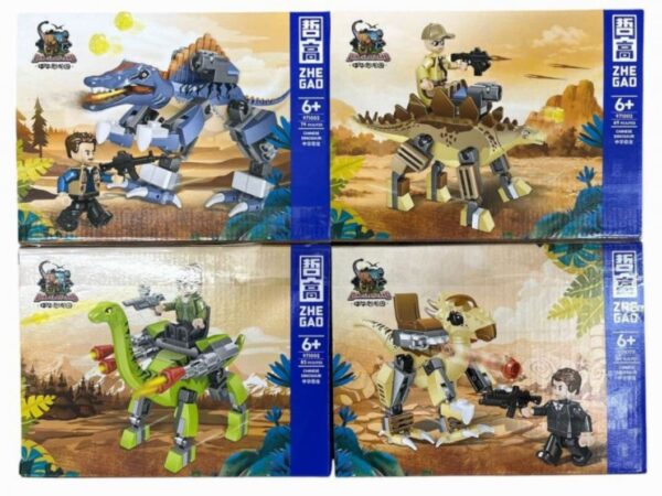 LEGO DINOSAURIOS Y JINETES ARMADOS X 4 - G3