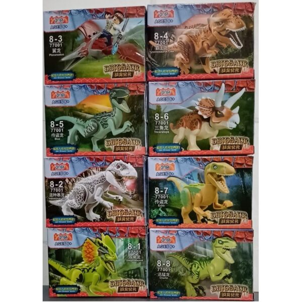 DINOSAURIOS 8 EN 1 GRANDES TOTAL 80 PIEZAS - G3