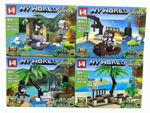 MINECRAFT MY WORLD 4 EN 1 - TOTAL 352 PIEZAS  MG 1230- F5-