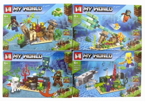 MINECRAFT 4 EN 1 - TOTAL 518 PIEZAS -F4-