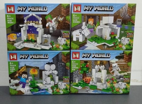 My World Bloques Para Armar Pack X 4 Set - MG693- F2-