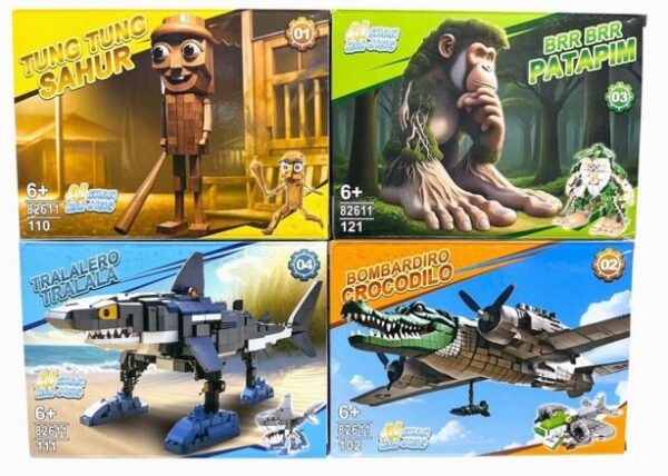 Brainrots set x 4 - 444 piezas - 82611