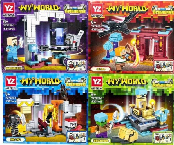 MINECRAFT MY WORLD SET X 4 - 531 PIEZAS -