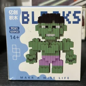 MINI BLOQUES - SUPERHEROES - HULK- 625 PIEZAS - YC61