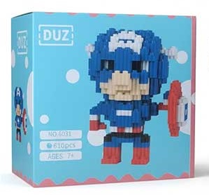 MINI BLOQUES - SUPERHEROES - CAPITÁN AMÉRICA- 610 PIEZAS - 6031