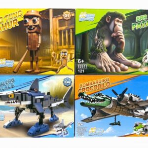Brainrots set x 4 - 444 piezas - 82611