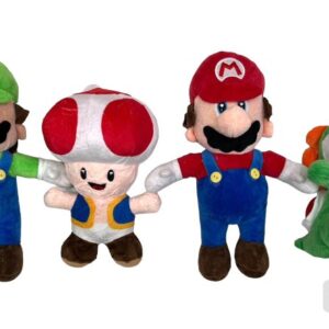 PELUCHE MARIO Y LUICHI Y DINO 28CM