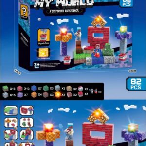 Cubos Imantados 82 PCS C/LUZ COD.SH-82
